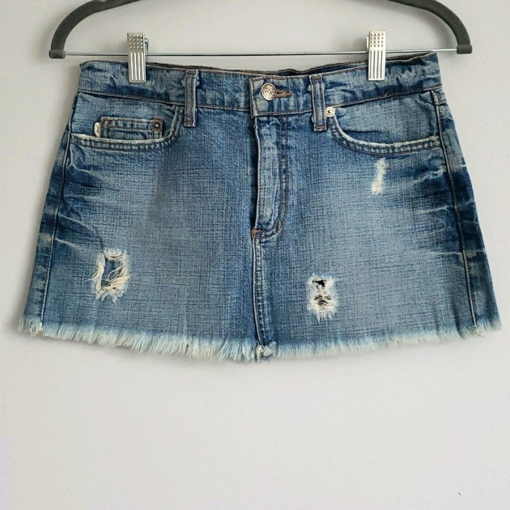 Vintage style denim mini skirt for women and girls